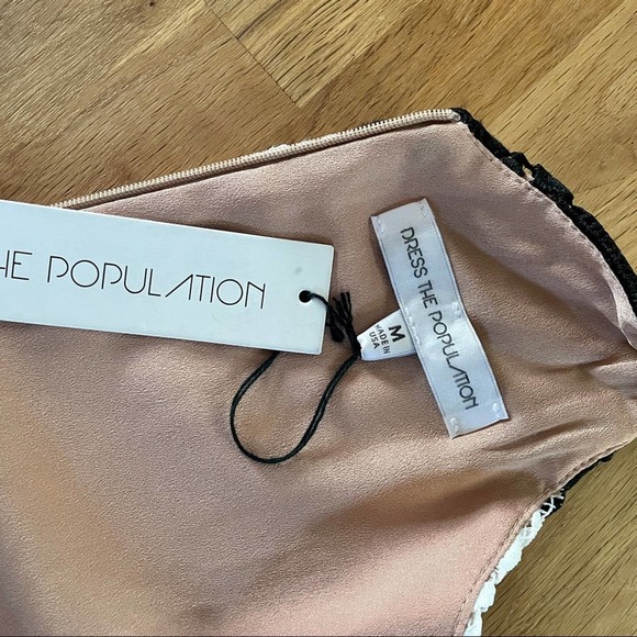 NWT: Dress the Population White and Black Lace Dress - Picture 9 of 12